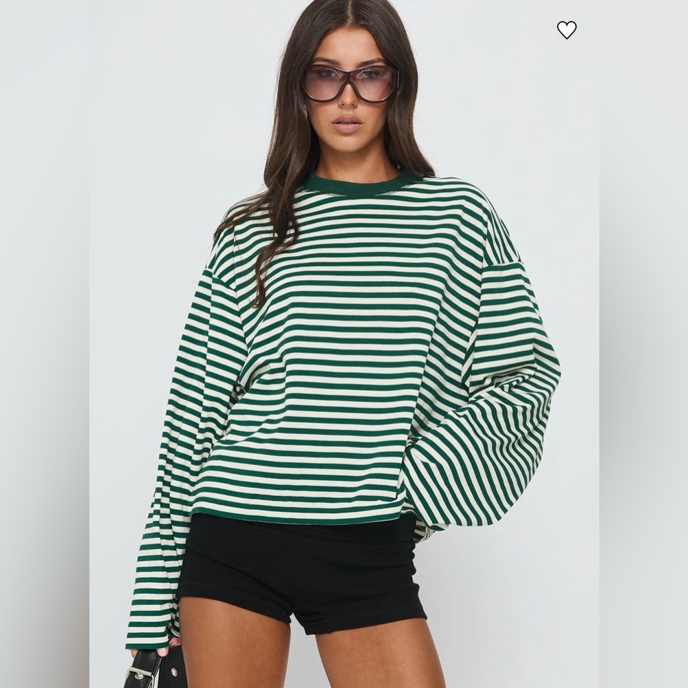Lioness bloom long sleeve stripe moss